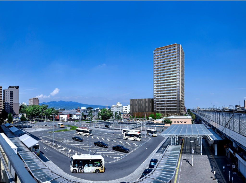 JR前橋駅北口地区第一種市街地再開発事業の建物完成イメージ